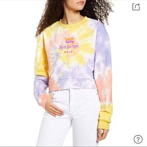BIRDS OF PREY HARLEY QUINN TIE DYE COTTON SWEATSHIRT